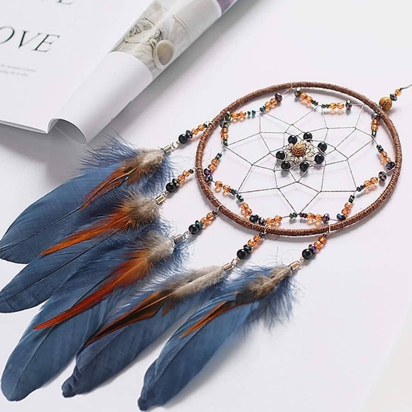Blue Feather Dreamcatcher Wall Decor - Picture 2 of 4